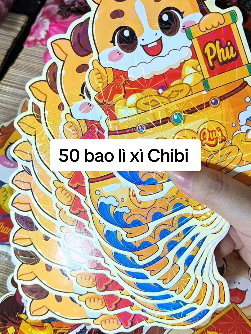 COMBO 50 bao lì xì Chibi siêu cưng #reviewconvungve #xuhuongtiktok #xuhuong #baolixitet 