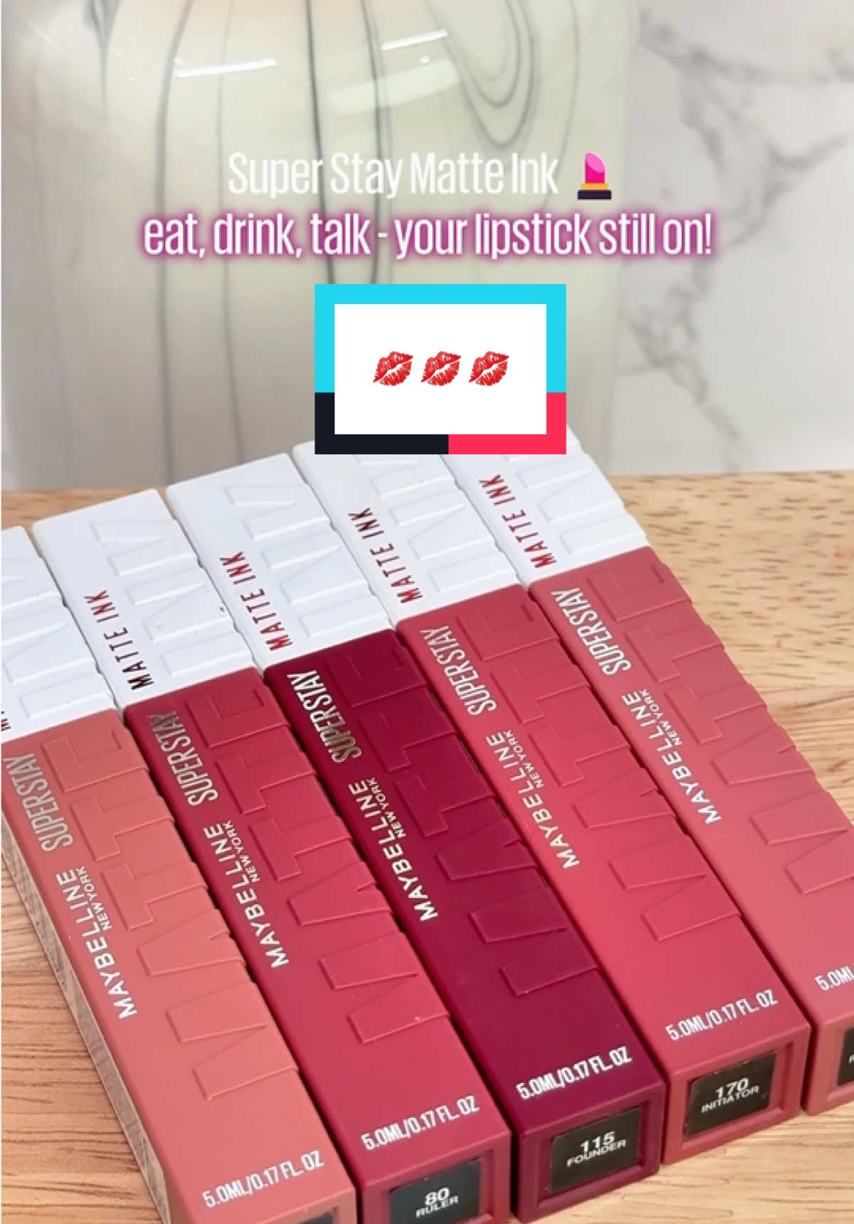 Proof that good lipstick doesn’t move 💅💋. #maybelline #maybellinemalaysia #maybellinesuperstaymatteink #FYP #transferprooflipstick