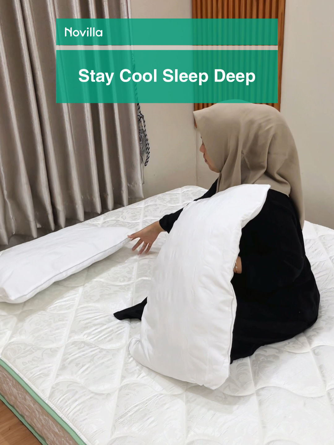Kasur Novilla MetaDream： Bahan lembut tanpa formaldehida, para pecinta tidur telanjang akan sangat senang! Stok ukuran besar tersedia, jangan sampai kehabisan! #novilla #kasurnovilla #novillaindonesia #novillametedream #coolnest #coolingnovilla #furniture #contentcreator