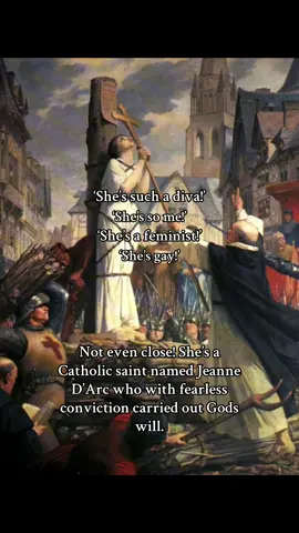 The disrespect and lies are insane and disgusting. She is a saint and woman of God for a reason✝️ #fyp #joanofarc #catholicism #christian #jesus 