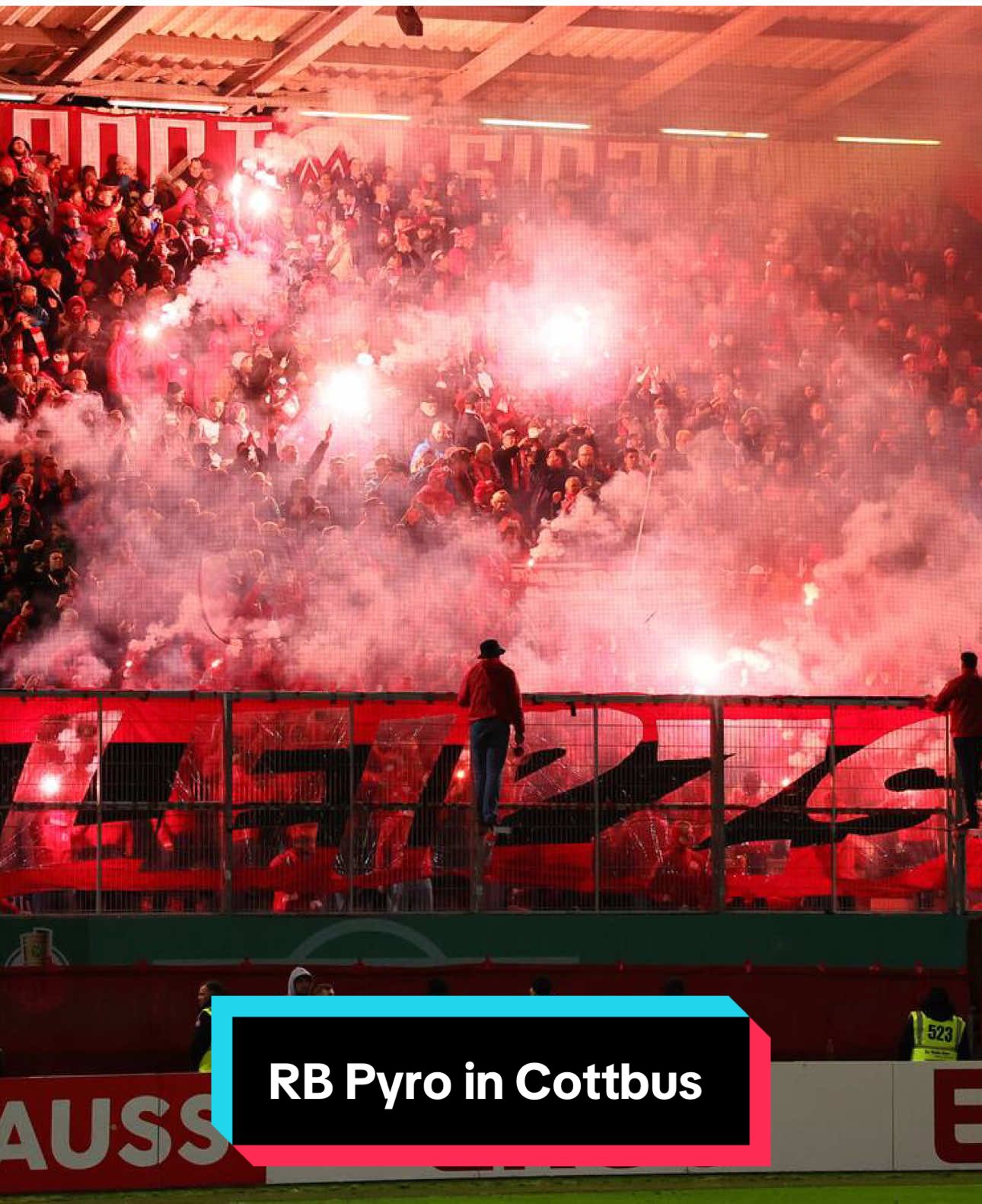 Pyroshow in Cottbus  #rbleipzig #rbl #rasenballsportleipzig #rbfans #energiecottbus 