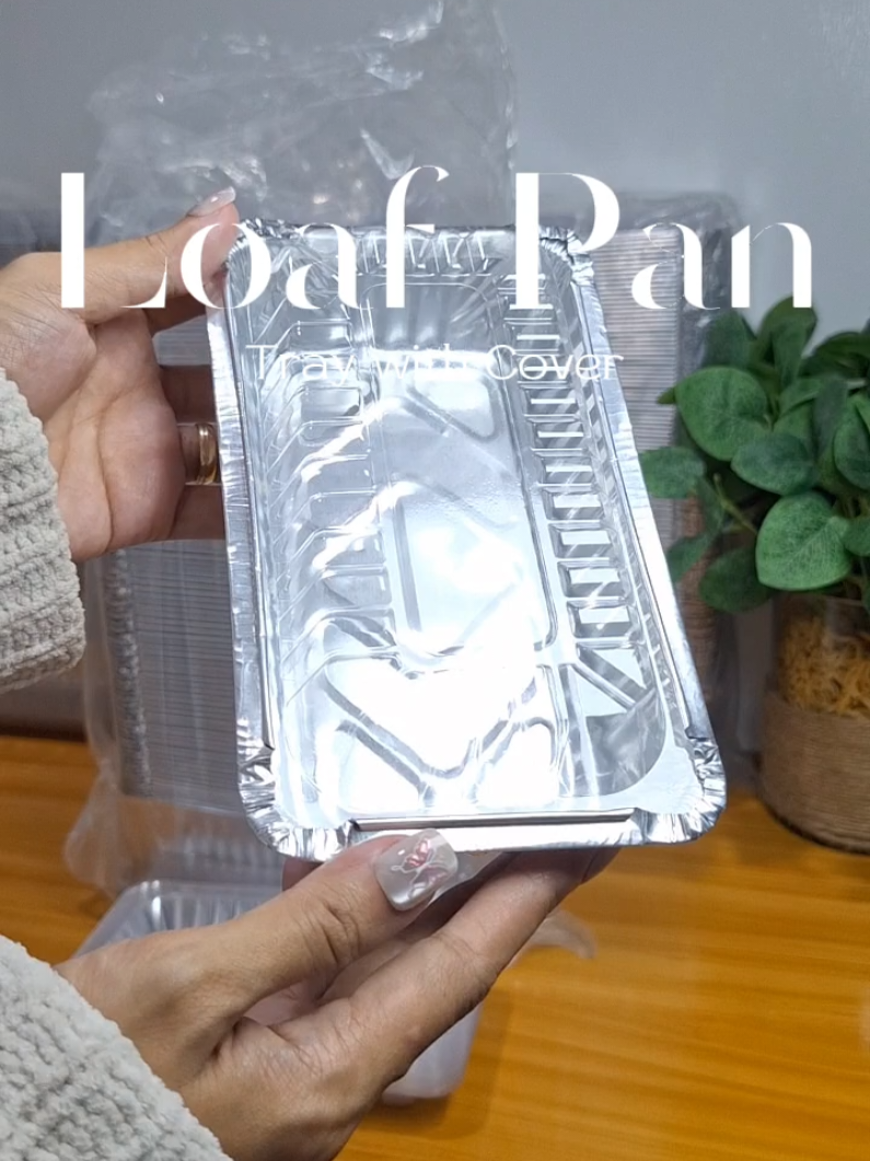 Loaf Pan Tray Multi-Bake Function Gawing madali ang baking, mix, pour, bake, done! #aluminumtraywithlid  #loafpan  #aluminumloafpan  #bananaloaf  #aluminumtray 