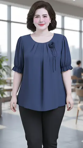 Thanh lịch – tinh tế – dễ chịu cả ngày  Một chiếc áo giúp chị em tự tin hơn mỗi khi ra ngoài #aotrungnien #Thoitrangtrungnien #thoitrangbigsize #MacDepMoiNgay #xuhuong 