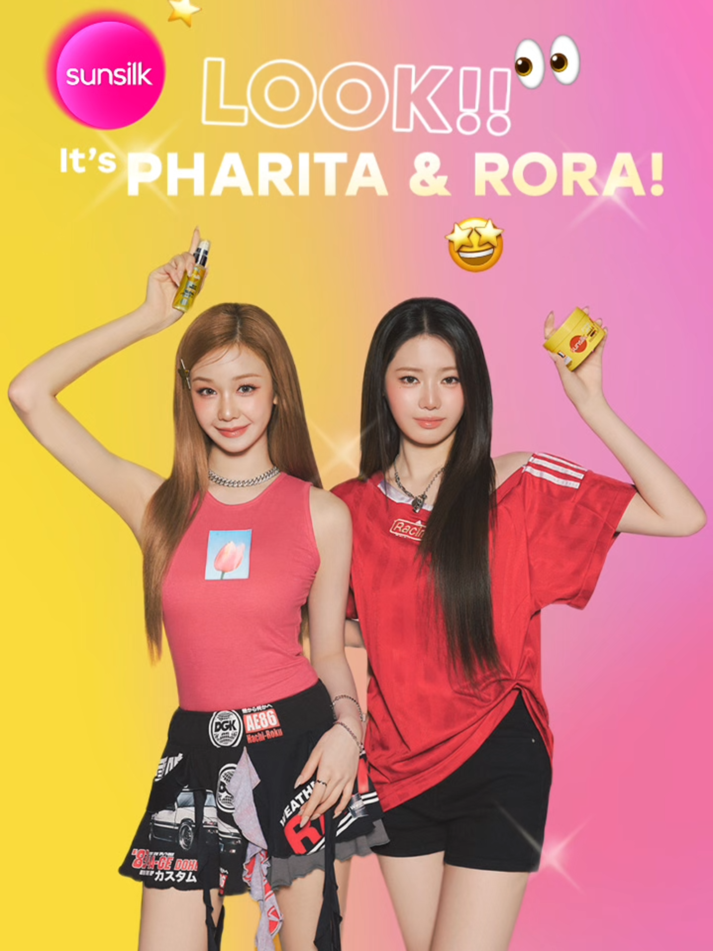 Guys, please welcome PHARITA & RORA to Sunsilk Silky Squad! #SunsilkBABYMONSTER #SunsilkBABYMONSTER_ID #SwayLikeSilk #BiarkanRambutSilkyMuMenari #SunsilkID