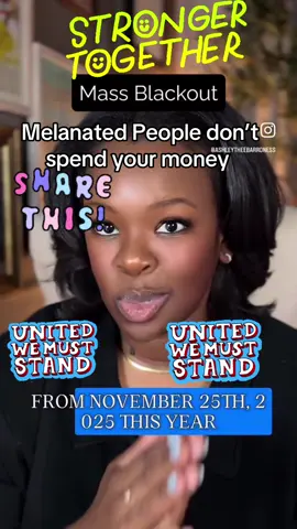 Black out don’t spend #healingshananic #blackout#nelanatedpeople