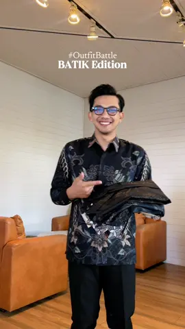 #outfitbattle kemeja batik pria 🔥 #hardibatik #batikpria #kemejabatik #gajiansale 