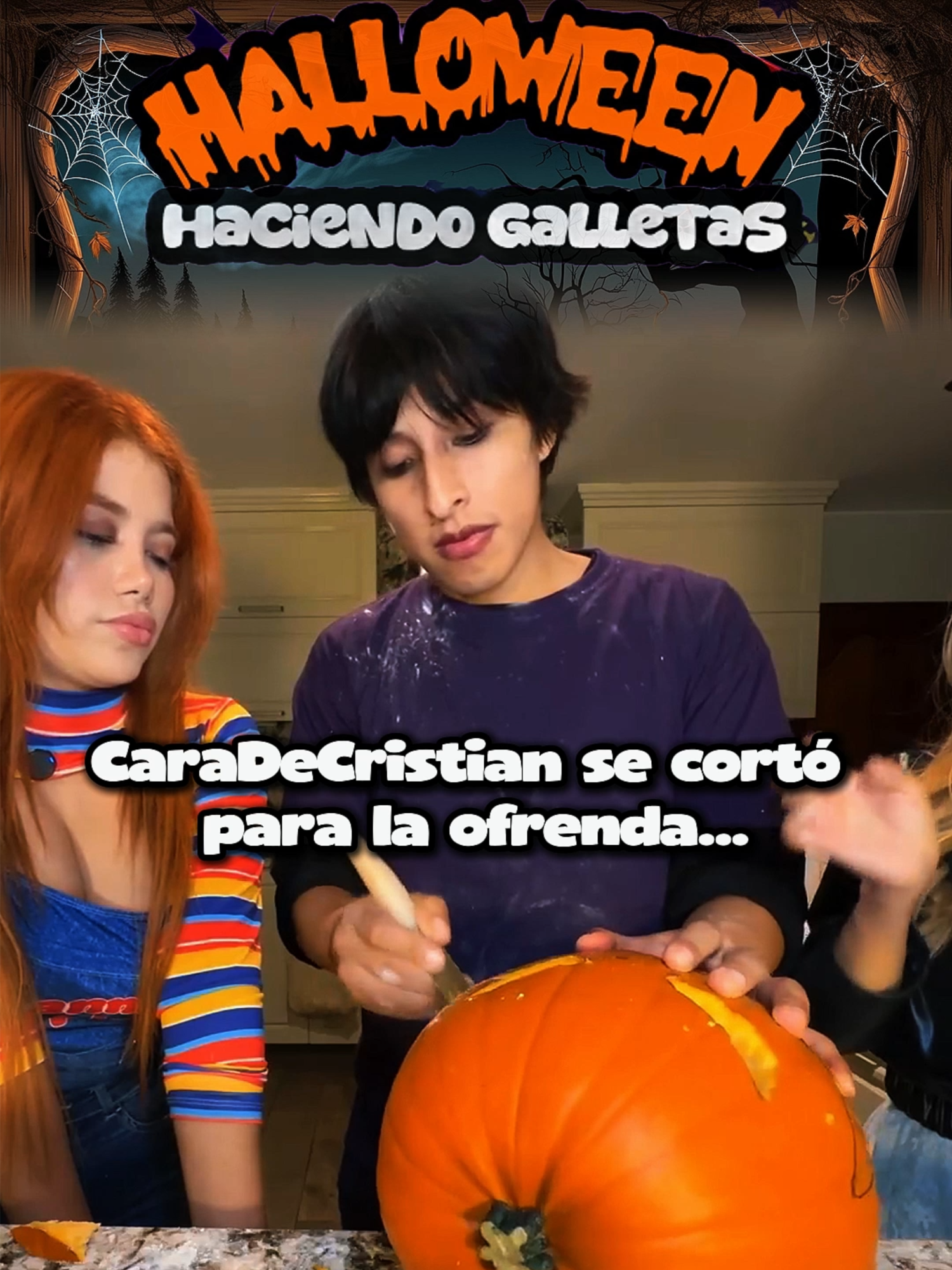 Caradecristian se cortó para la ofrenda... #sandraskins #caradecristian #marinagold #halloween #fyp #paratii #gienzi #tiktok  @sandraskins @caradecristian.oficial @marinagoldtiktok @gienzi_