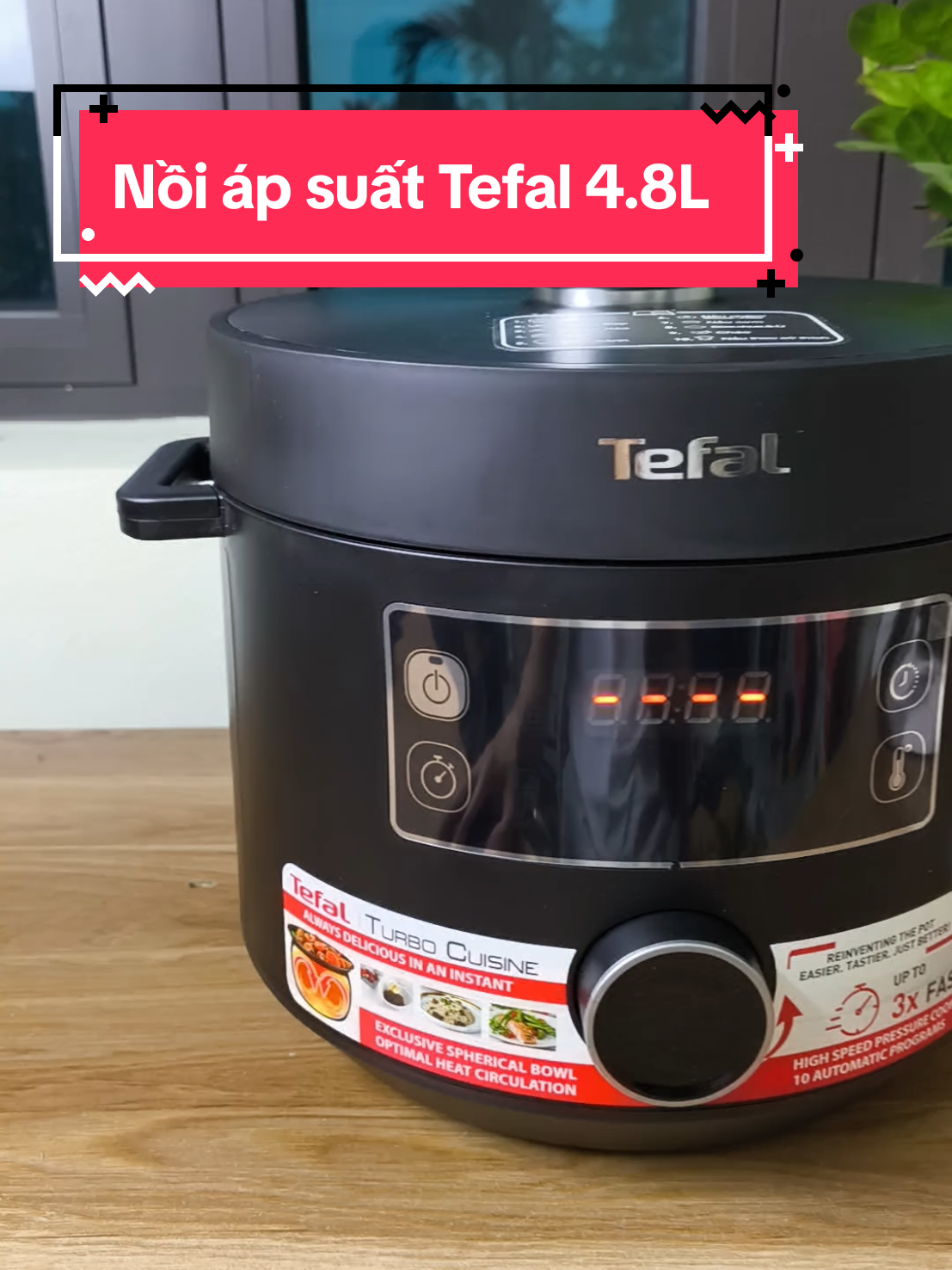 Nồi áp suất cao cấp Tefal 4.8L. Nấu nhanh,an toàn. Bảo hành 2 năm. #xuhuong #dobep #noiapsuat#tefal #diengiadung 