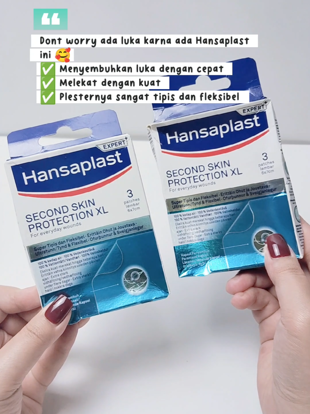 Dont worry karna ada @hansaplast_id #Hansaplast #Secondskin #HealFasterLikeSecondSkin #TenangBawaHansaplast #AcnePatch 