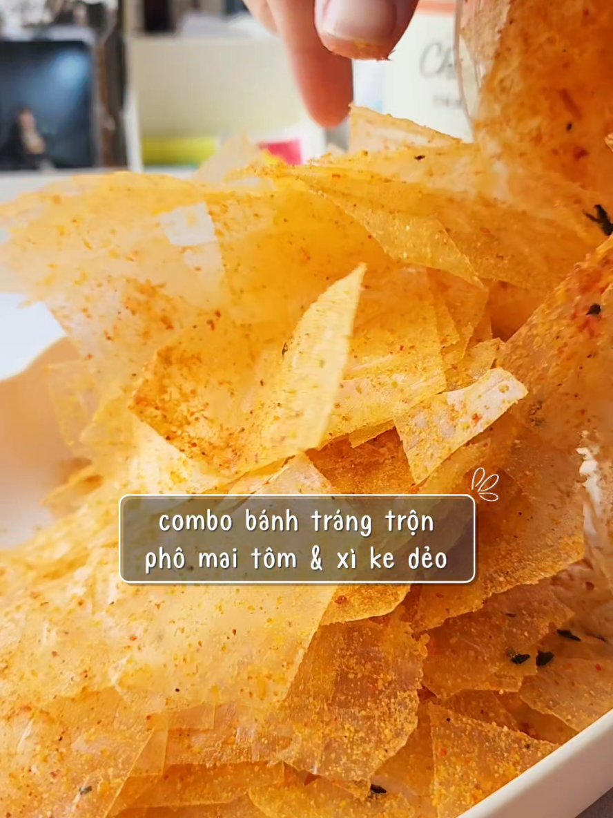 Bánh tráng trộn phô mai tôm và xì ke dẻo Changy #banhtrangtron #banhtrangphomai #xikedeo #banhtrangtronphomatom 