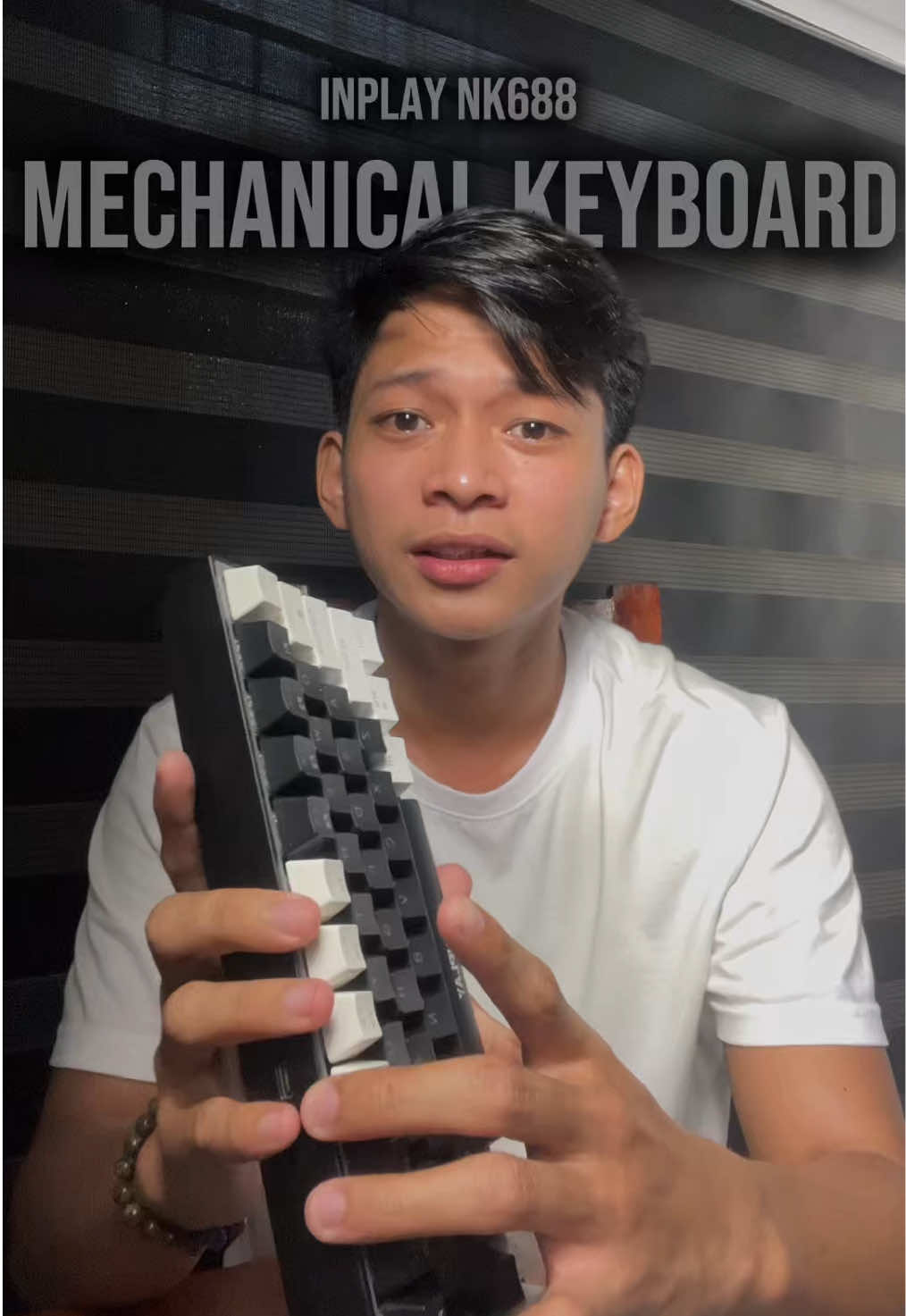 Inplay NK688 Mechanical Keyboard (Blue Switch) - P671.16 (58% OFF!) Solid clicky sound at poging RGB. Perfect for gaming at work.  #MechanicalKeyboard #GamingSetupPH #KeyboardPH #TiktokShopPH