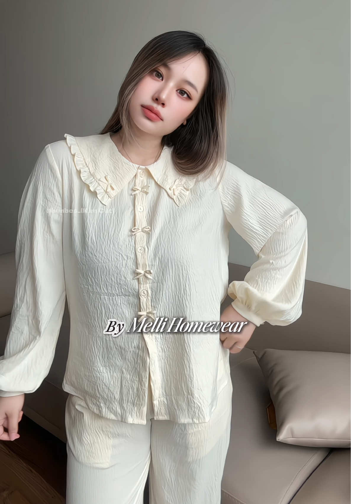 Ở nhà cũng xinh cùng #mellihomewear 🤍 bst mùa này xinh yêu quá 🥹 #melli #dongu #reviewbigsize #bunbes 