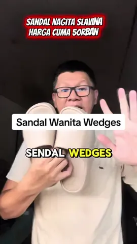 Sandal Wanita Wedges Tebal #sandalnagita #sandalwedges #sandalempukwanita #cuantanpabatas #wibgajian 
