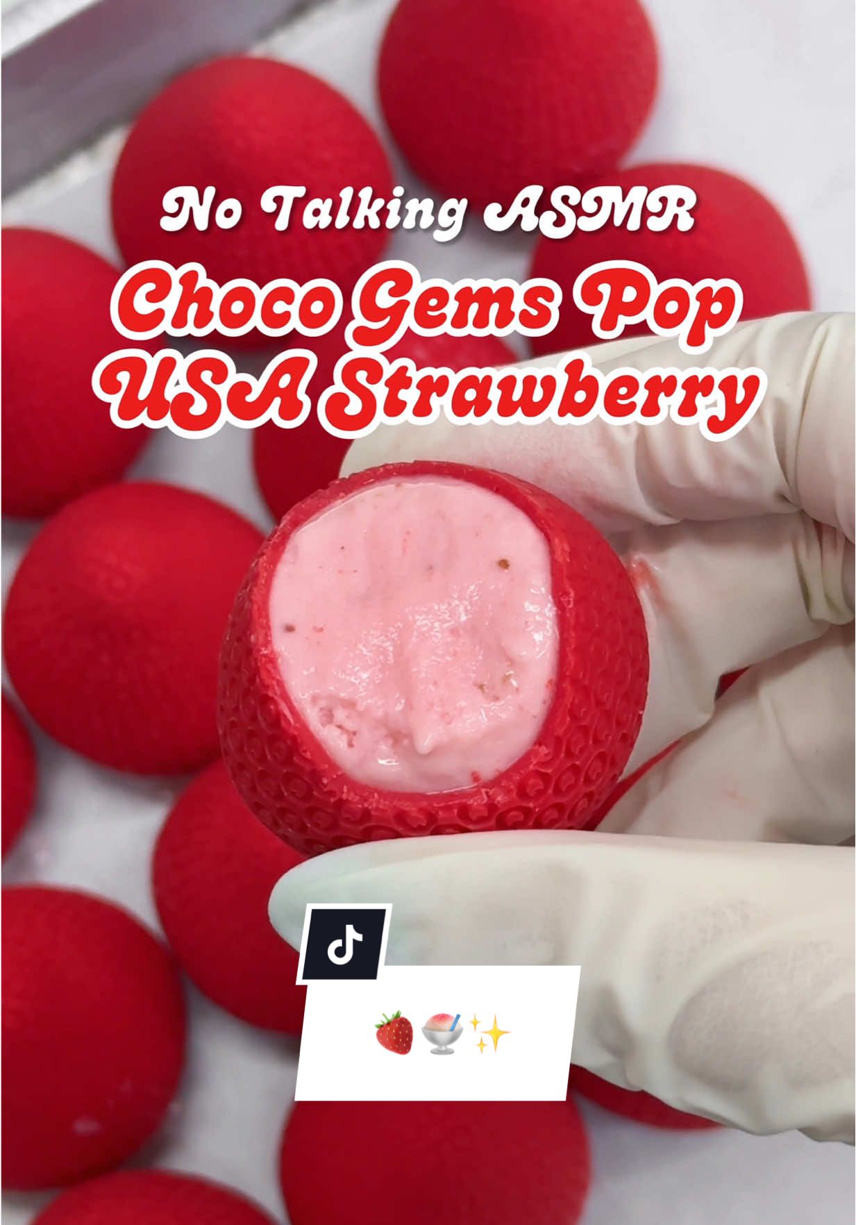 Making Strawberry Choco Gems Pop 🍓🍫 | Relaxing ASMR (No Talking) ถ้านี่ไม่ใช่สตรอเบอรี่ที่หอมหวานที่สุดดด✨ #chocogemspop #Bangkok #therollingpinn #unbox #กินปุ๊บpopปั๊บ