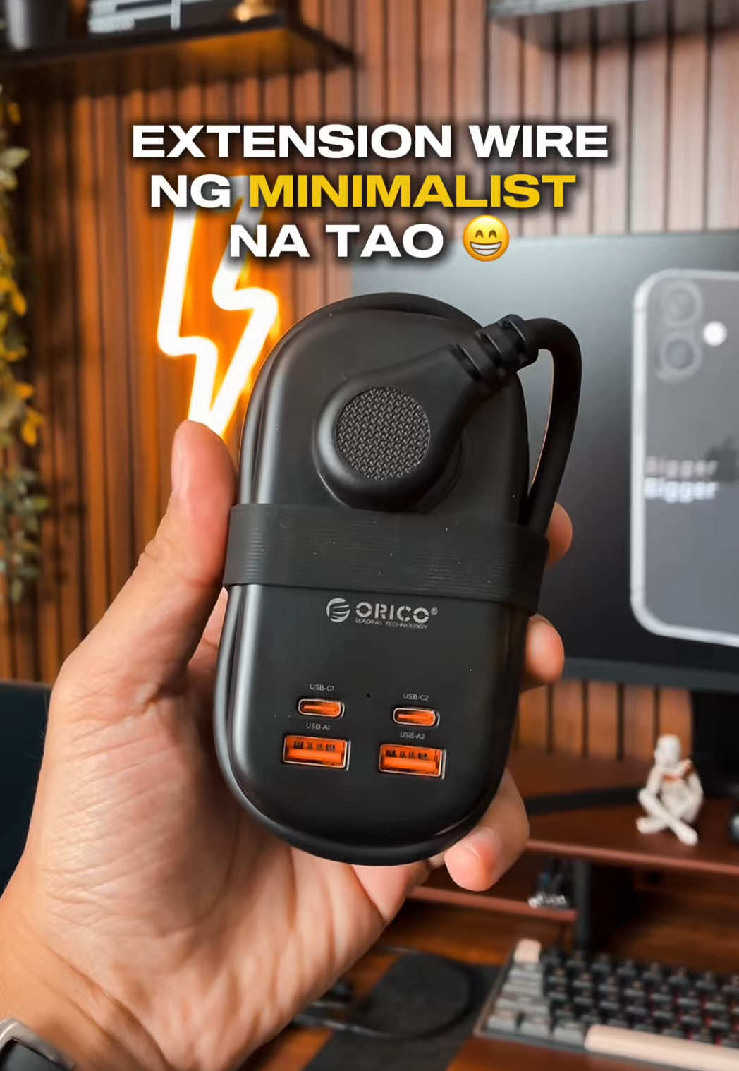 Bye bye sa malalaking extension wires! 👋🏼 #orico #powerstrip #extensionwire #techtok #judetechtalk 