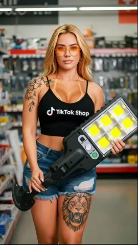 💡 energia grátis e luz super potente! ⚡ #ofertarelampago #refletorsolar #led #tiktokshop #casailuminada 