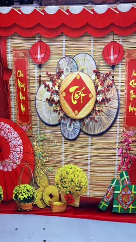 Tranh vải trang trí tết , thảm vải trang trí tết 2026 đẹp quá các bác ơi 