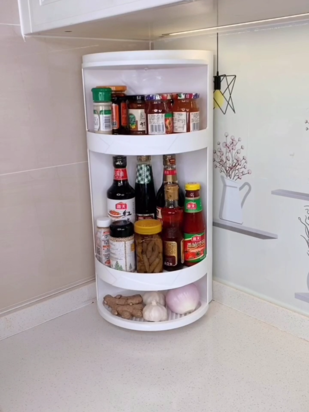 Kệ góc để đồ dùng #xh #reviewdogiadung #dodungnhabep #giadungtienich #tienich 