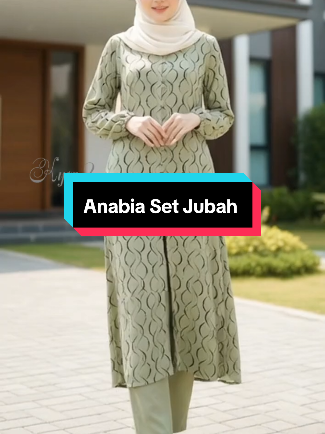 Set Muslimah jubah dan seluar bercorak eksklusif, byk pilihan warna di bag kuning #setjubahseluar #setjubahseluarviral #anabiasetjubahseluar 