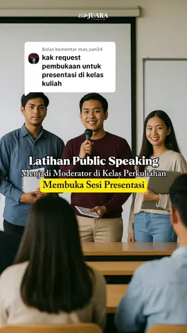 Membalas @mas_san34 Siapa yang tiap presentasi di kelas selalu langganan jadi moderator? ✋🏻😆 #KitaJuara #KitaJuaraCoaching #PublicSpeaking #Moderator