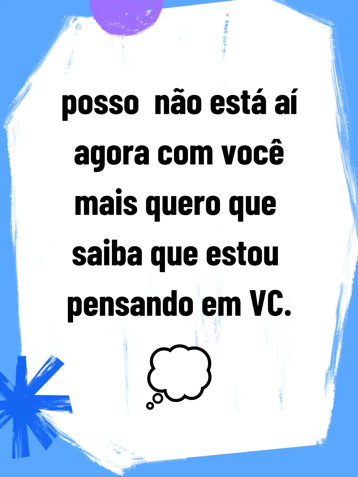 Uma mensagem sincera que, apesar da ausência física, garante à pessoa amada que ela permanece constantemente nos pensamentos, reforçando o carinho e a lembrança mesmo quando há distância entre os dois.@user19226250790  #PensandoEmVocê #Saudade #AmorÀDistância #ConexãoDeAlmas