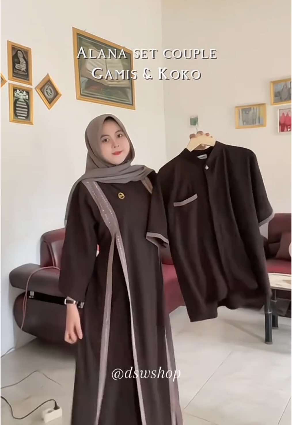 Gamis couple simple kekinian😍✨#gamiscouple #gamissetkoko #gamiskekinian 