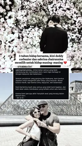 3 tahun hidup bersama, kini deddy corbuzier dan sabrina chairunnisa memilih untuk hidup masing-masing 💔 #deddycorbuzier #sabrina #brokenheart #fyp #viral 