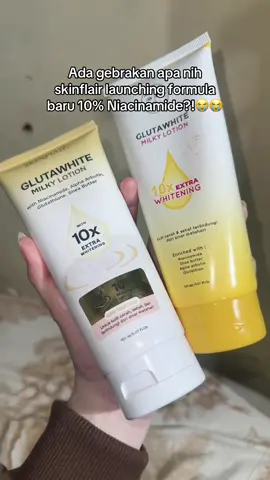 Cerahkan kulitmu tanpa ribet 💖 Skinflair Glutawhite Milky Lotion — dengan extra 10x whitening buat kulit cerah, lembut, dan wangi seharian 🤍✨ #SkinFlair #GlutaWhiteMilkyLotion #GlowingSkinGoals”