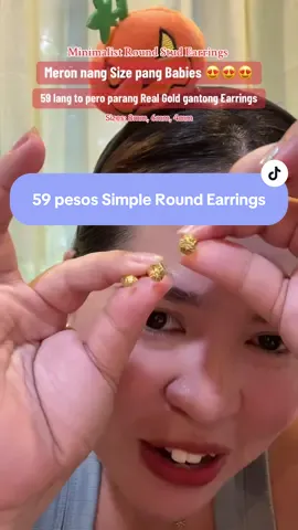 Gantong design ng Earrings yung aakalain mong real gold! 59 lang pero tagal magfade #earrings #studearrings #nontarnishjewelry 