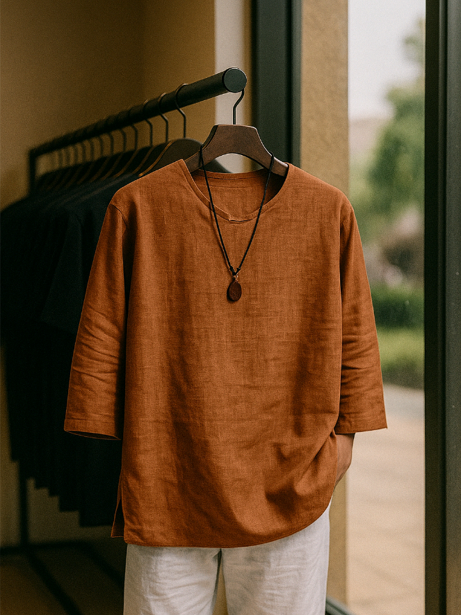 Baju Pria Muslim KOKO AMIR Lengan 3/4 bahan katun. #bajupriamuslim #bajumuslim #bajukoko #fpy 