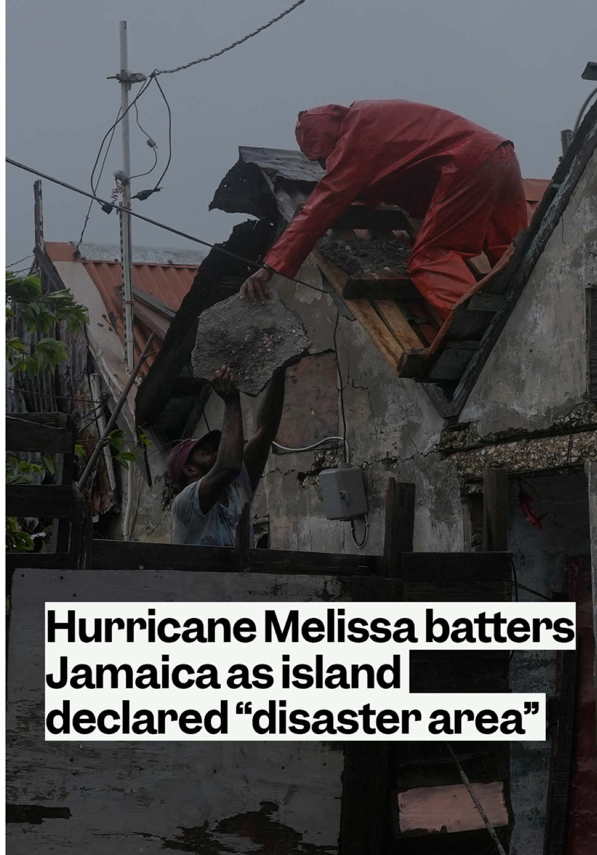 Hurricane Melissa is the strongest storm to ever hit Jamaica with wind speeds of up to 185mph. 