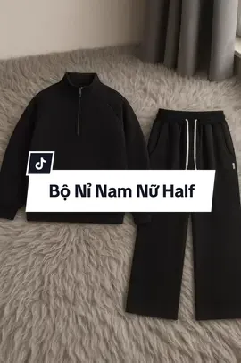 (DEAL MỞ BÁN)Bộ Nỉ Nam Nữ Half #thoitrangnamnu #myoutfit #dobo #thinhhanh 