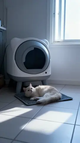 If your cat could talk: ‘Finally, a throne worthy of me.’ 💅🐾 #hop31ba #WarcatLitterBox #SmartPetLife #CatMomApproved #AutomaticLitterBox 