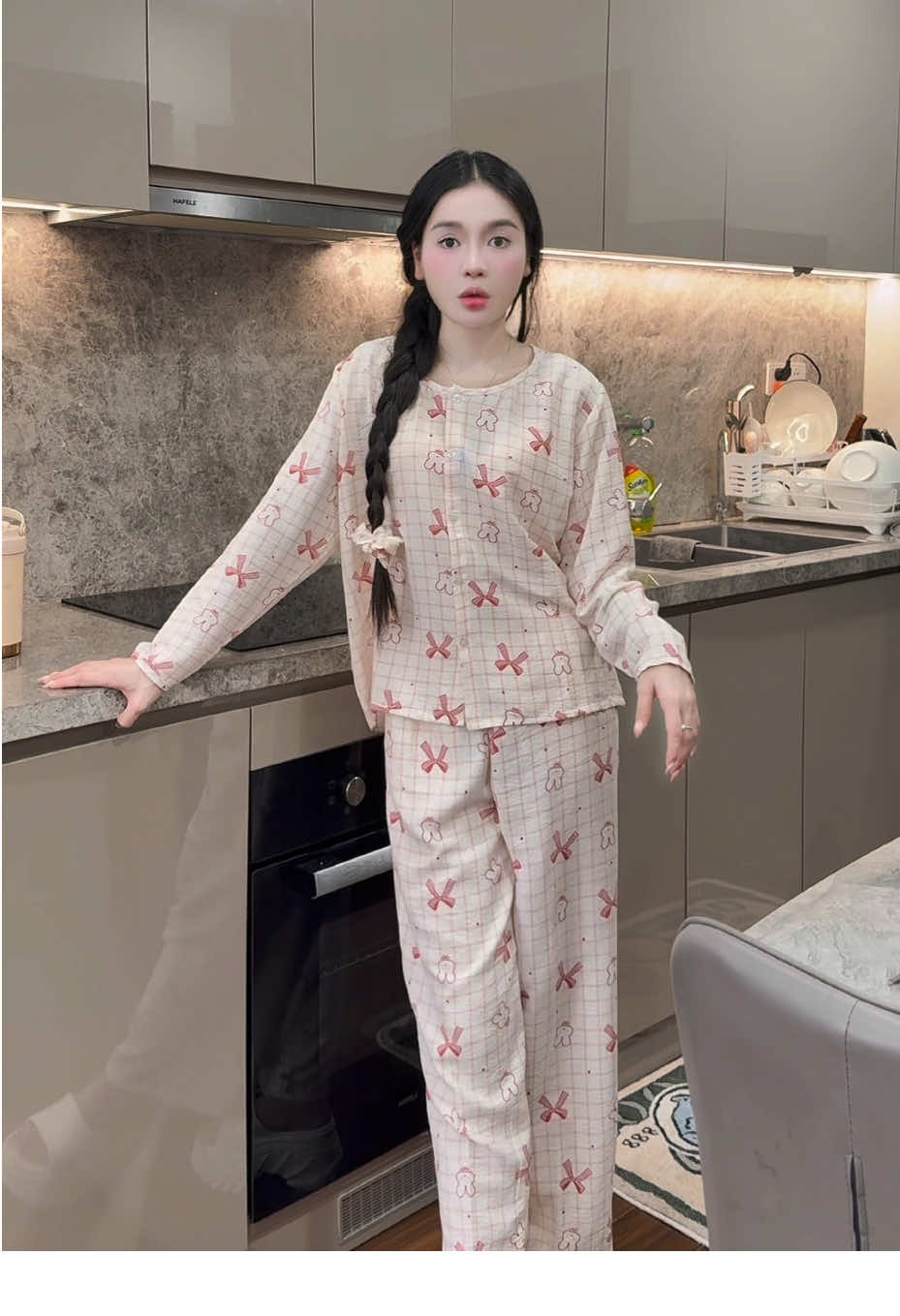 Bộ mặc nhà đũi xinh mềm 