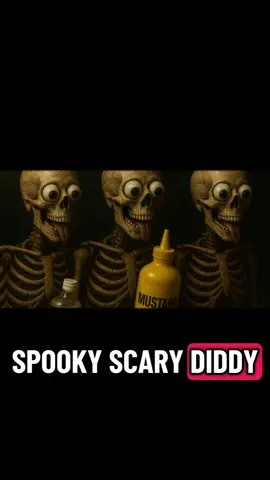 Spooky scary diddy bluds sends mangos down your spine #skeleton #mustard #babyoil #mango #halloween 
