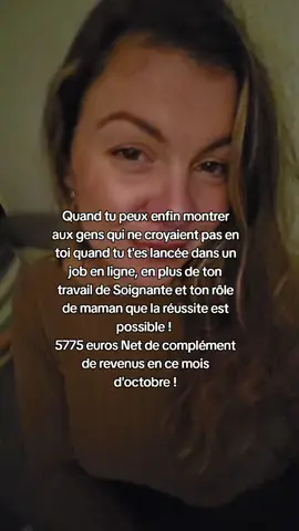 Tellement Fière de mon parcours et de prouver aux personnes qui ne croyaient pas en moi que je réussi ce job en ligne en plus de mon travail d'Aide-soignante et mon rôle de maman ! #maman #aidesoignante #soignant #jobenligne #croireensoi 
