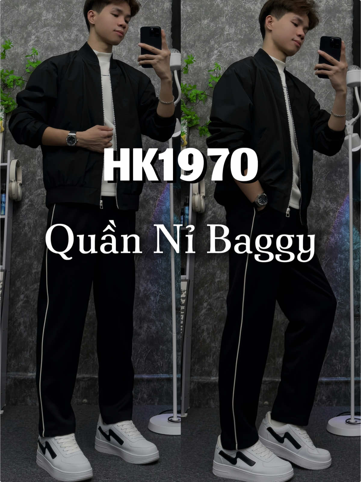 Nỉ 2 da form dáng baggy thể thao năng động #quannibaggy #quanni2da #quanni #quanthethaonam #fyp 