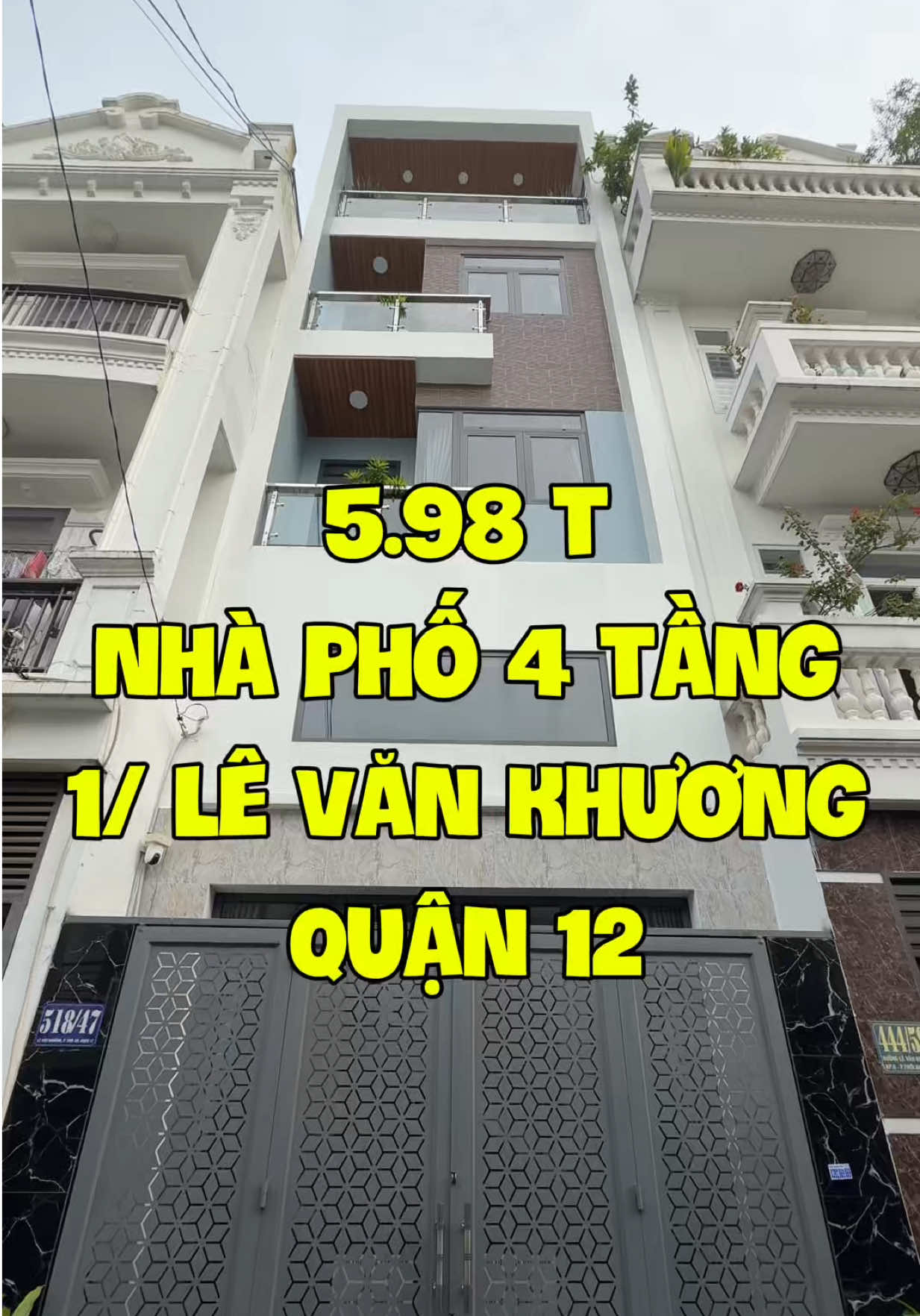 Nhà phố 1/ Đường Lê Văn Khương. Thới An Q12 Diện Tích : 4m x 14m. Xây 1 lửng 3 Lầu Hẻm nhựa xe hơi. Nhà xây mới nội thất cao cấp #nhapholevankhuongquan12#nhapho6tyquan12#nhaphothoianquan12#nhadepquan12