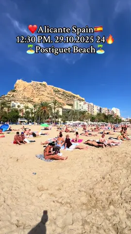 ❤️Alicante Spain🇪🇸 🏝️Postiguet Beach🏝️ #foryou #fyp #spain🇪🇸 #alicante🇪🇸 