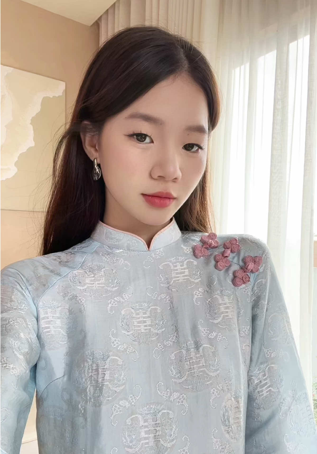 Áo dài 4 tà tone pastel cưng xỉu mấy bà ơi 😍 #aodaitet #aodaicachtan #aodaivietnam #aodai #aodaitotam 