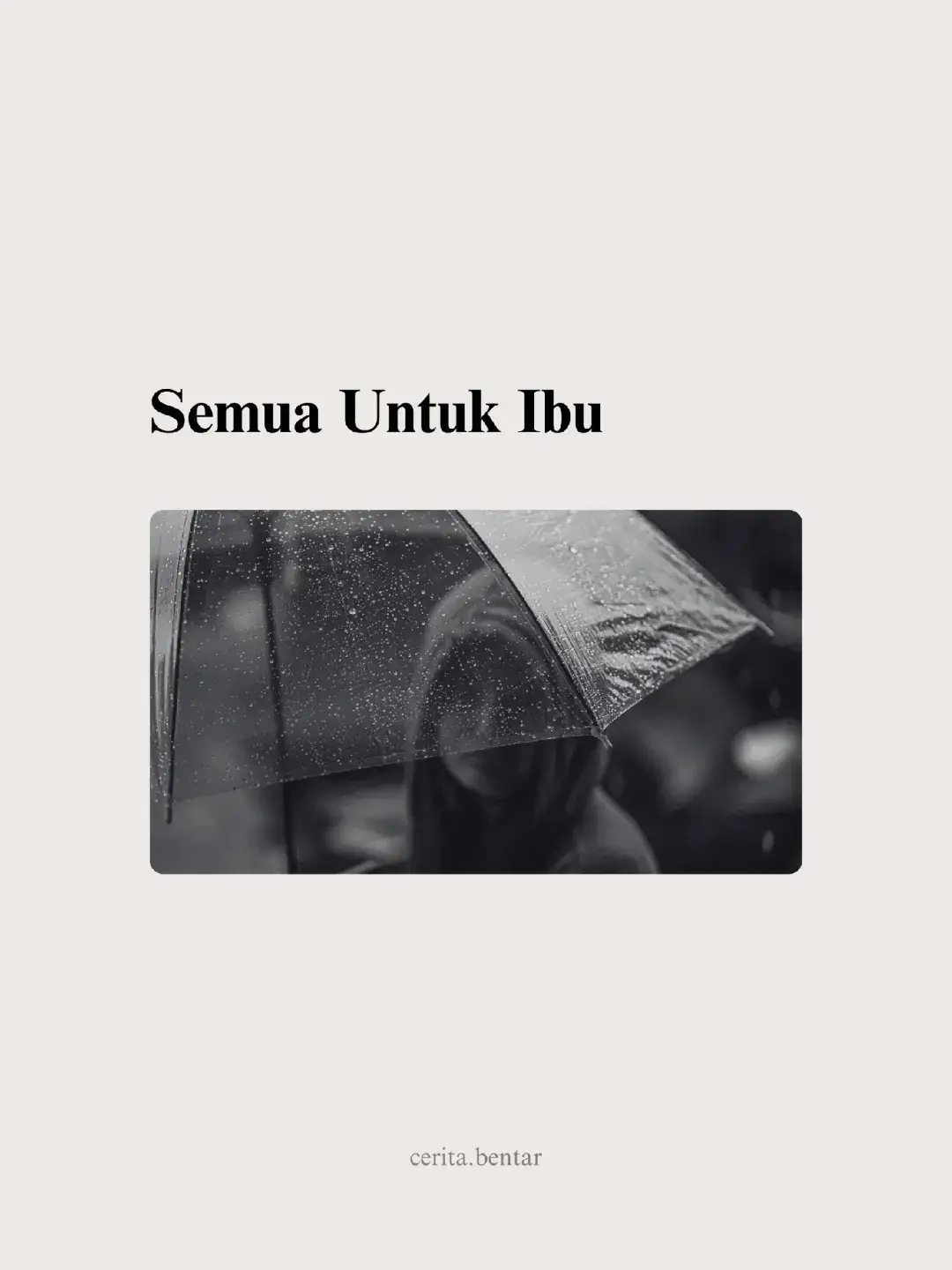 Beristirahatlah dengan tenang, Bu. Tunggu aku #ceritabentar #ceritasebentar #ceritahidya #hidyahanin 