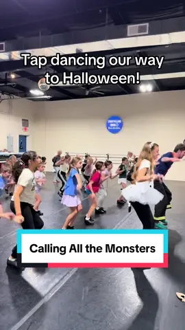 We only had about 5 minutes at the end of our tap class to learn a quick combo, but with it being Halloween week, we couldn’t let the chance pass us by to do a tap combo to Calling All the Monsters!  I’ve truly had the best time getting in the spooky spirit with all our dancers at our studio this October, and I’m going to make the most of every moment this week! #tap #dance #halloween PS: this class has their costume party another day this week, but @kp and I were dressed up from teaching other classes celebrating Halloween this day!
