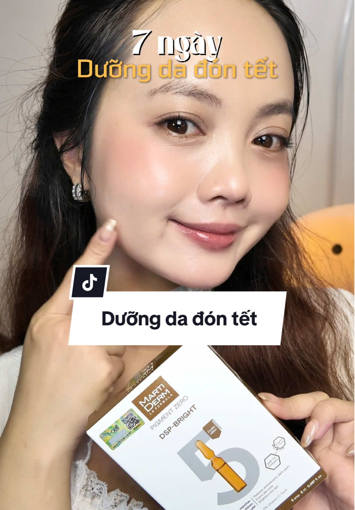 ✨ Bắt đầu dưỡng da đón Tết thôi nào mn ơi! Nếu đang tìm serum mờ thâm – đều màu thì thử em DSP-Bright Martiderm này nha 😍 Nhỏ mà có võ, đắt xắt ra miếng nhưng xứng từng giọt luôn í 💧#dspbright #ampoule #martidermvietnam #pigmentzero #BeautyTok 