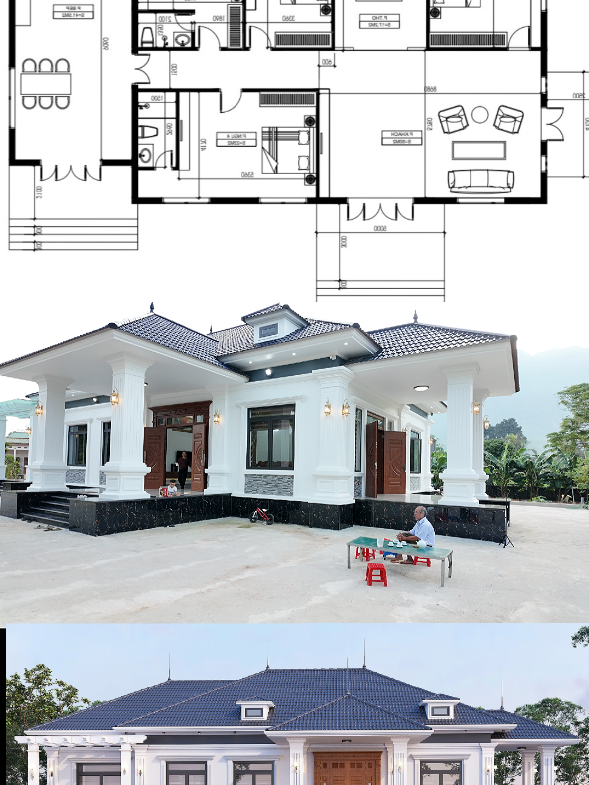 Trả lời @hungkhokhao1995 gợi ý mẫu nhà mái nhật hiện đại 2 sảnh 4 phòng ngủ .#kientrucntn #xuhuong #phongthuy #xaydung 