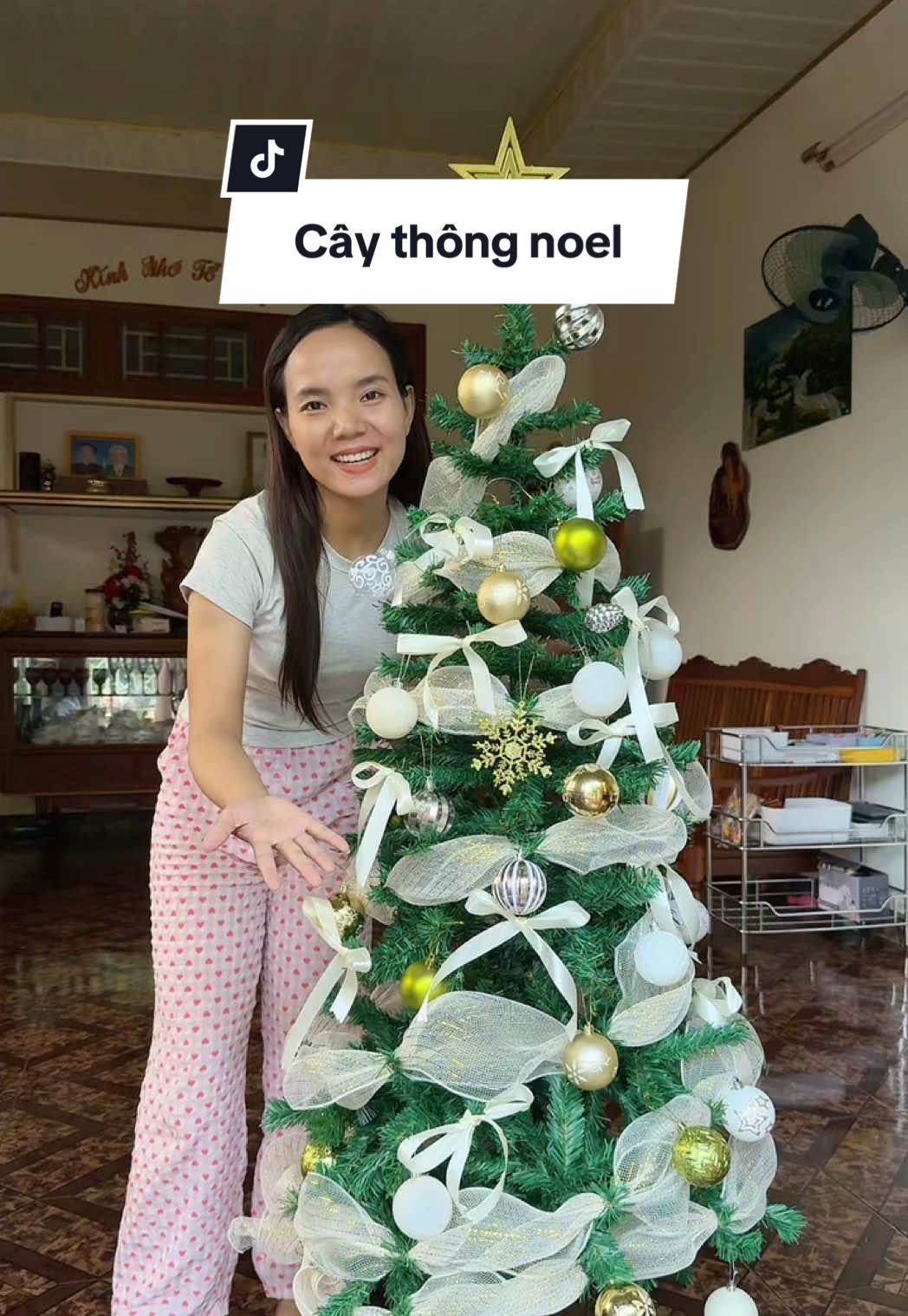 Cây thông đi kèm đầy đủ phụ kiện #xuhuong #caythong #caythongnoel 