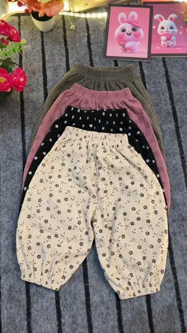 Quần nỉ nhung tăm cho bé gái #xuhuong #linhdankisd #mevabe #quanninhungtam #quandaichobe 