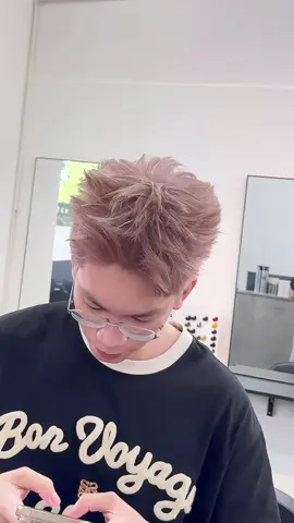 Ivy Mullet - Nhuộm hồng trà sữa 🫶#texture #hairstyle #nhuomtoc #ivy #mullet 