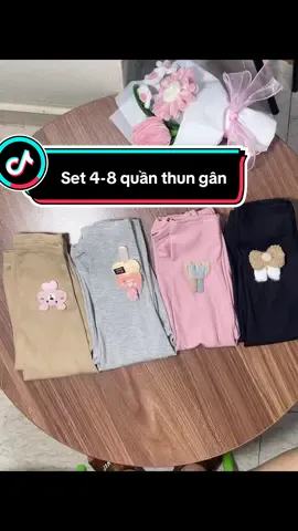 Set 4-8 quần thun gân co dãn mềm mại cho bé#quanchobe #quanaochobe #quanleggingchobe #thoitrangtreem #quanaotreem 