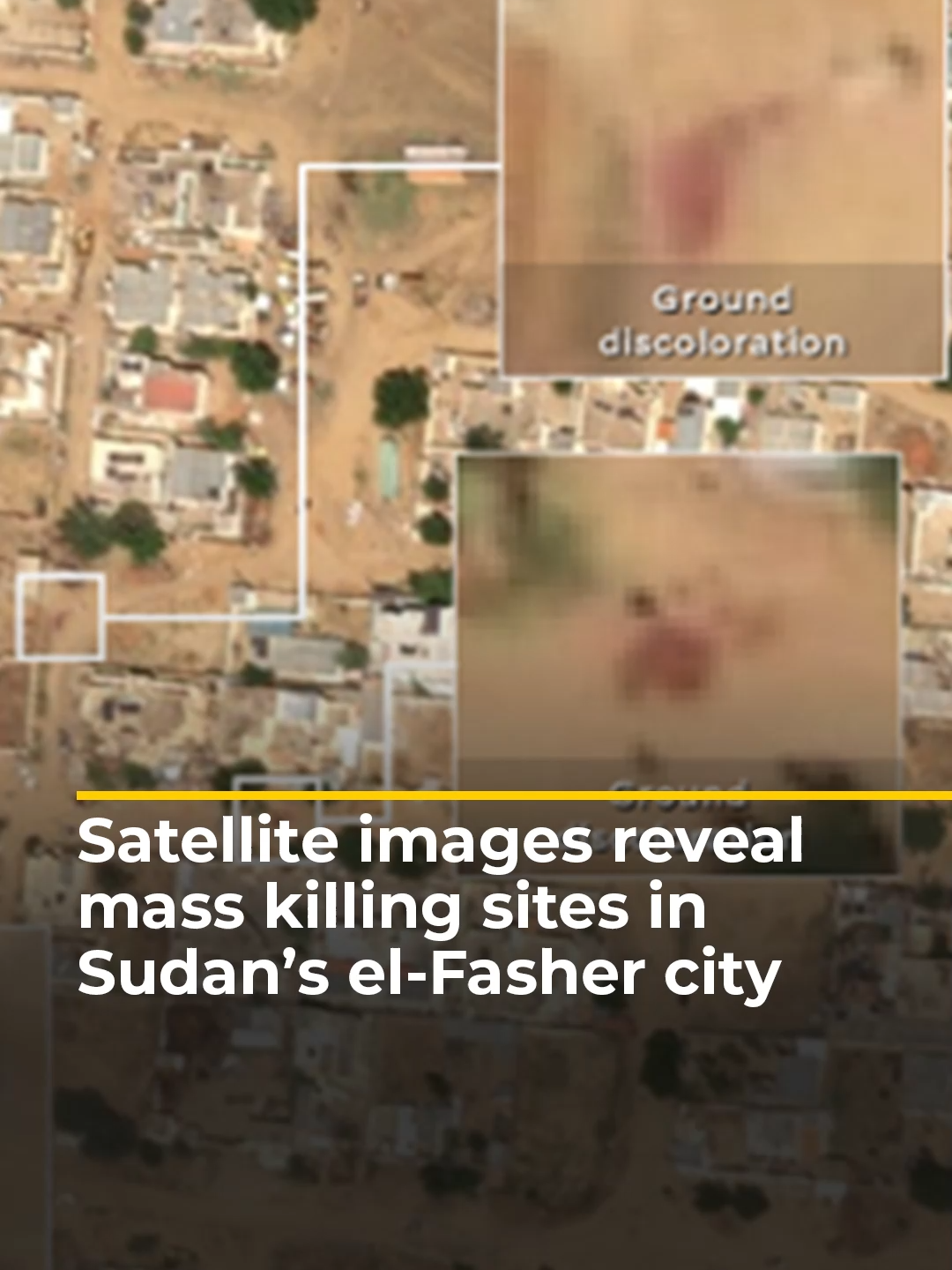 Satellite images, analysed by Yale University researchers, reveal streets stained with blood and piles of bodies in Sudan’s el-Fasher. The RSF took over the city on Monday, with witnesses describing summary executions and ethnic cleansing.  #news #Sudan