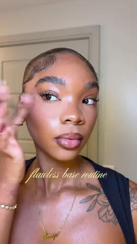 here’s my updated makeup routine routine & how I get a flawless base 🎀 adding a pressed powder to my routine has been a game changer for me!  comment “flawless” for my makeup lineup ✨ @BAEBROW  @Huda Beauty  @LAWLESS Beauty  @maccosmetics  @Shop MAKE Beauty  @Black Radiance  @Beauty Creations Cosmetics  @milkmakeup  #blackgirlmakeup #makeup #makeuptutorial #grwm #beginnermakeup 